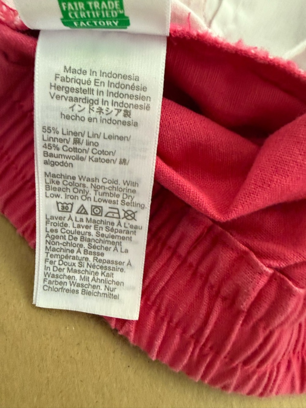 J. Crew pink linen cotton blend pants size 0 EUC - Picture 7 of 8
